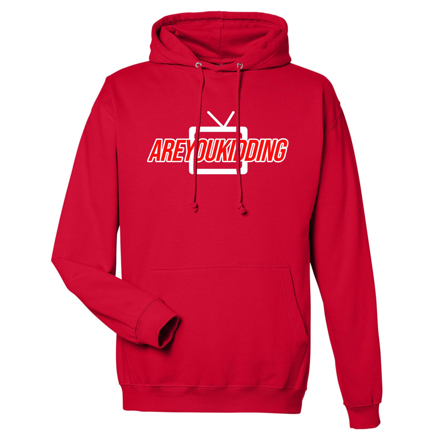 TV AREYOUKIDDING Red and White - Hoodie