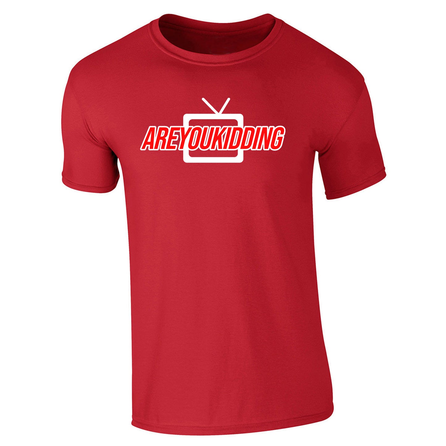 TV AREYOUKIDDING Red and White - Unisex TShirt